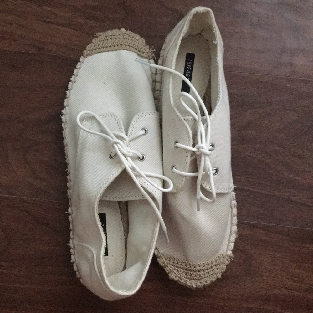 Adorable lace up espadrilles